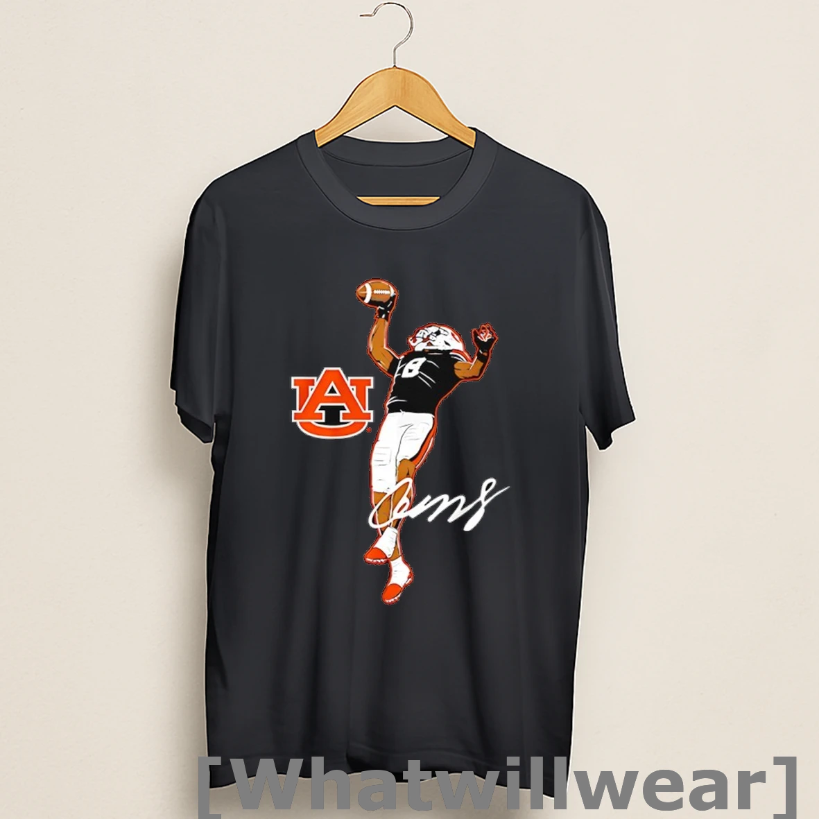Official Auburn Tigers Football Cam Coleman Superstar Pose Signature Shirts