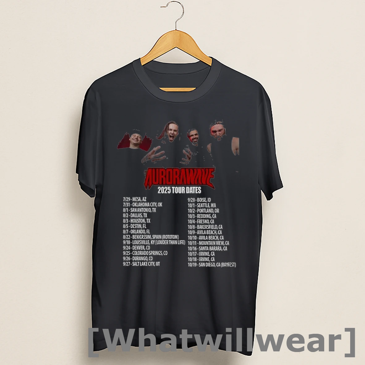 Official Aurorawave 2025 Tour Dates Shirts