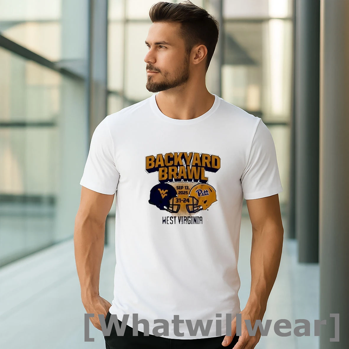 Official Backyard Brawl West Virginia Mountaineers Vs Pitt Panthers Sep 13th 2025 Helmet Tshirts Sweater