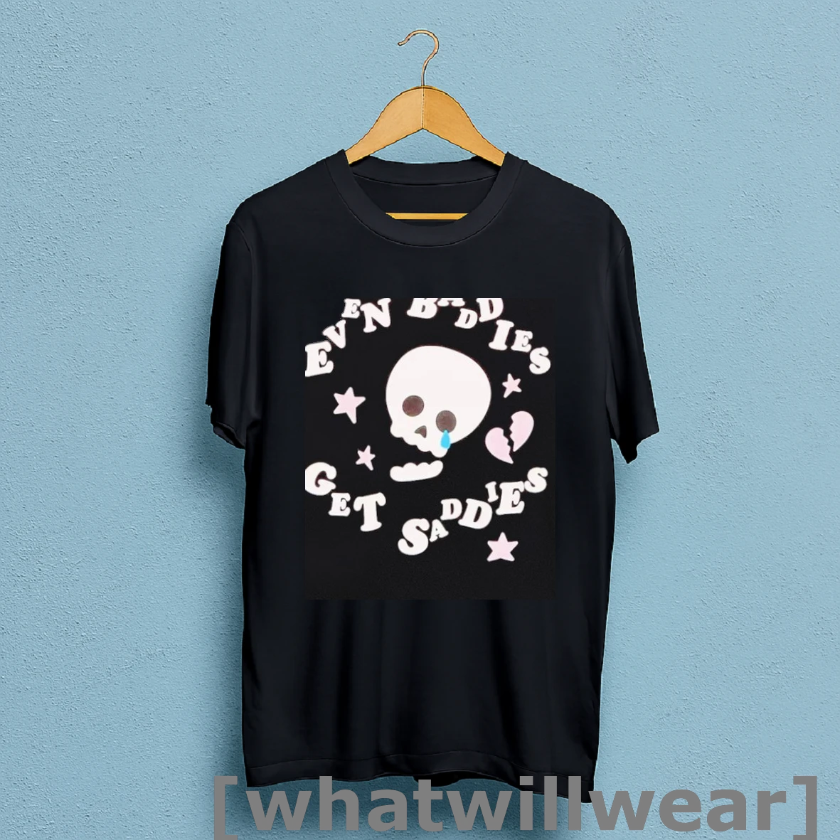 Official Baddies Get Saddies Skull Puff Shirt Sweatshirt