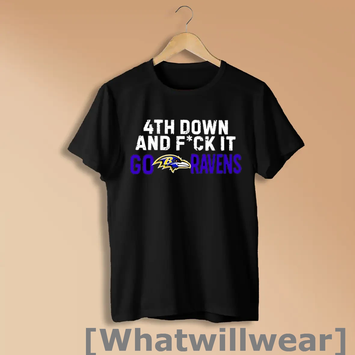 Official Baltimore Ravens 4th Down And Fuck It Go Ravens Logo Shirts