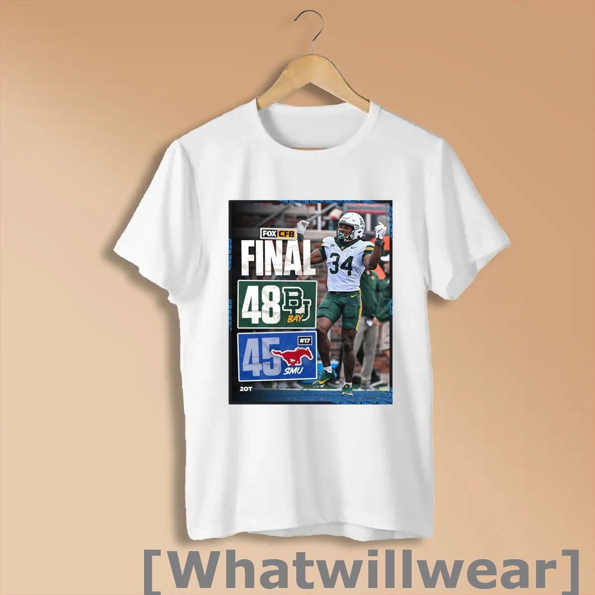 Official Baylor Bears 48 45 Smu Mustangs Sep 6 2025 Cfb On Fox T Shirts