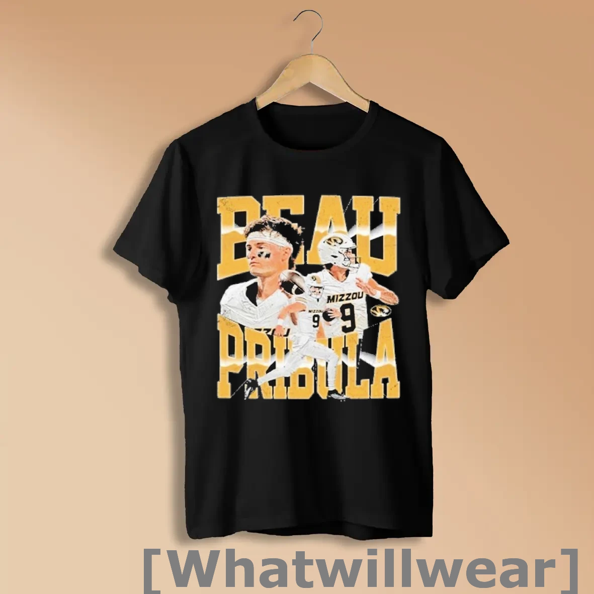 Official Beau Pribula 9 Mizzou Tigers Players T Shirts Shirts