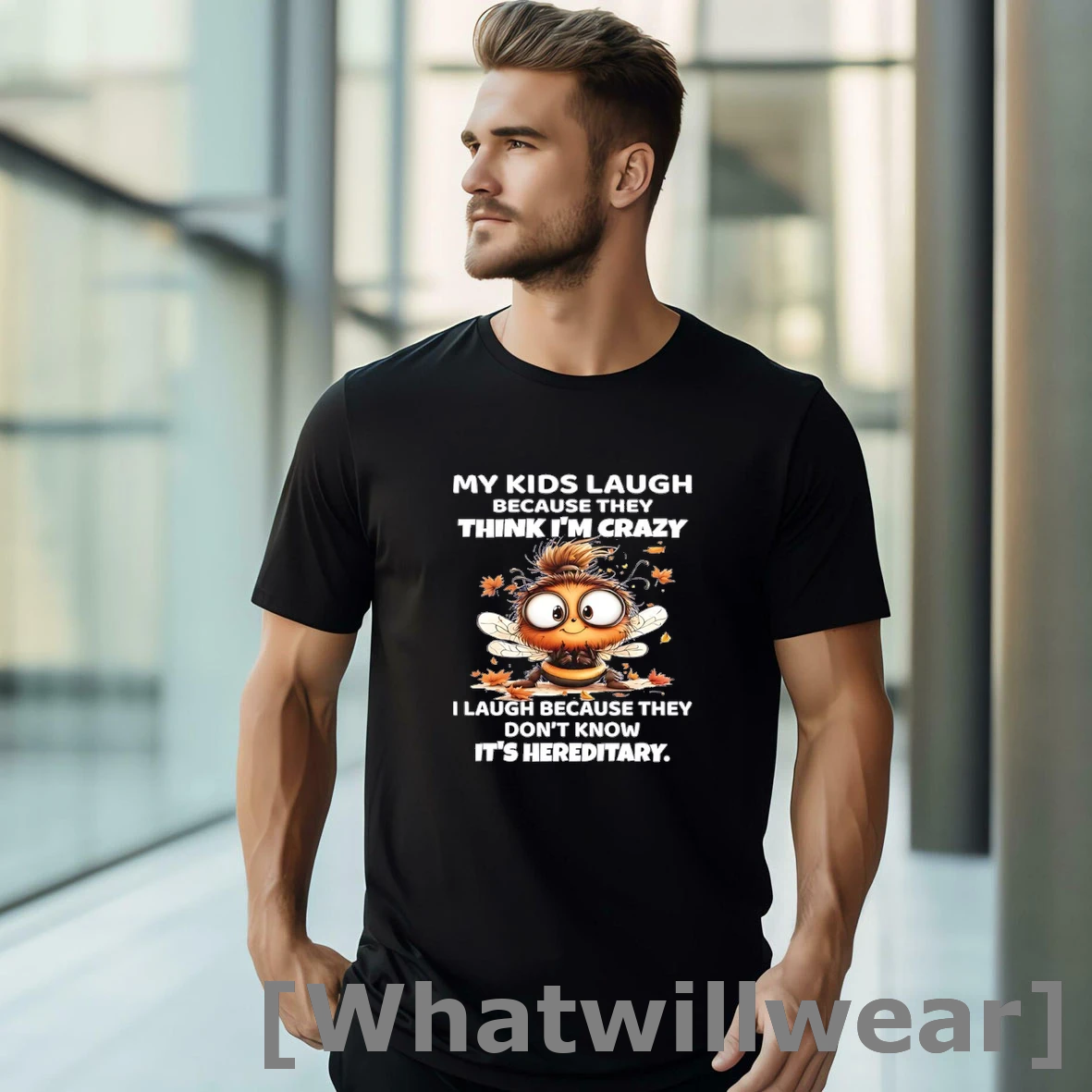Official Bee My Kids Laugh Because They Think Im Crazy Tshirts Sweater