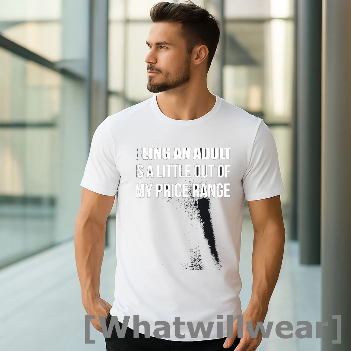 Official Being An Adult Is A Little Out Of My Price Range Text Classic Mens Tshirts Sweater