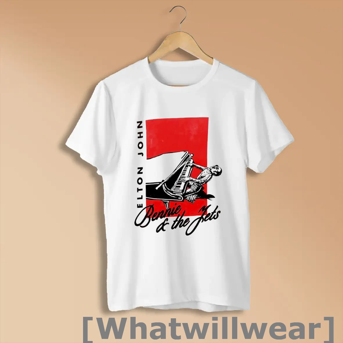 Official Bennie And The Jets Piano Glam Pop Classic Rock Music Shirts
