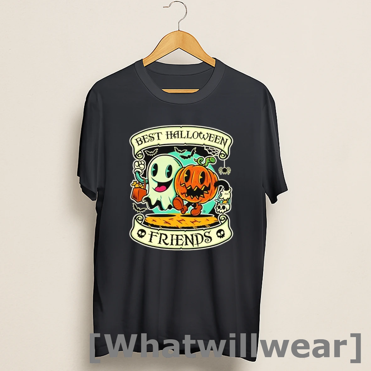 Official Best Halloween Friends Ghost And Jack O Lantern Shirts
