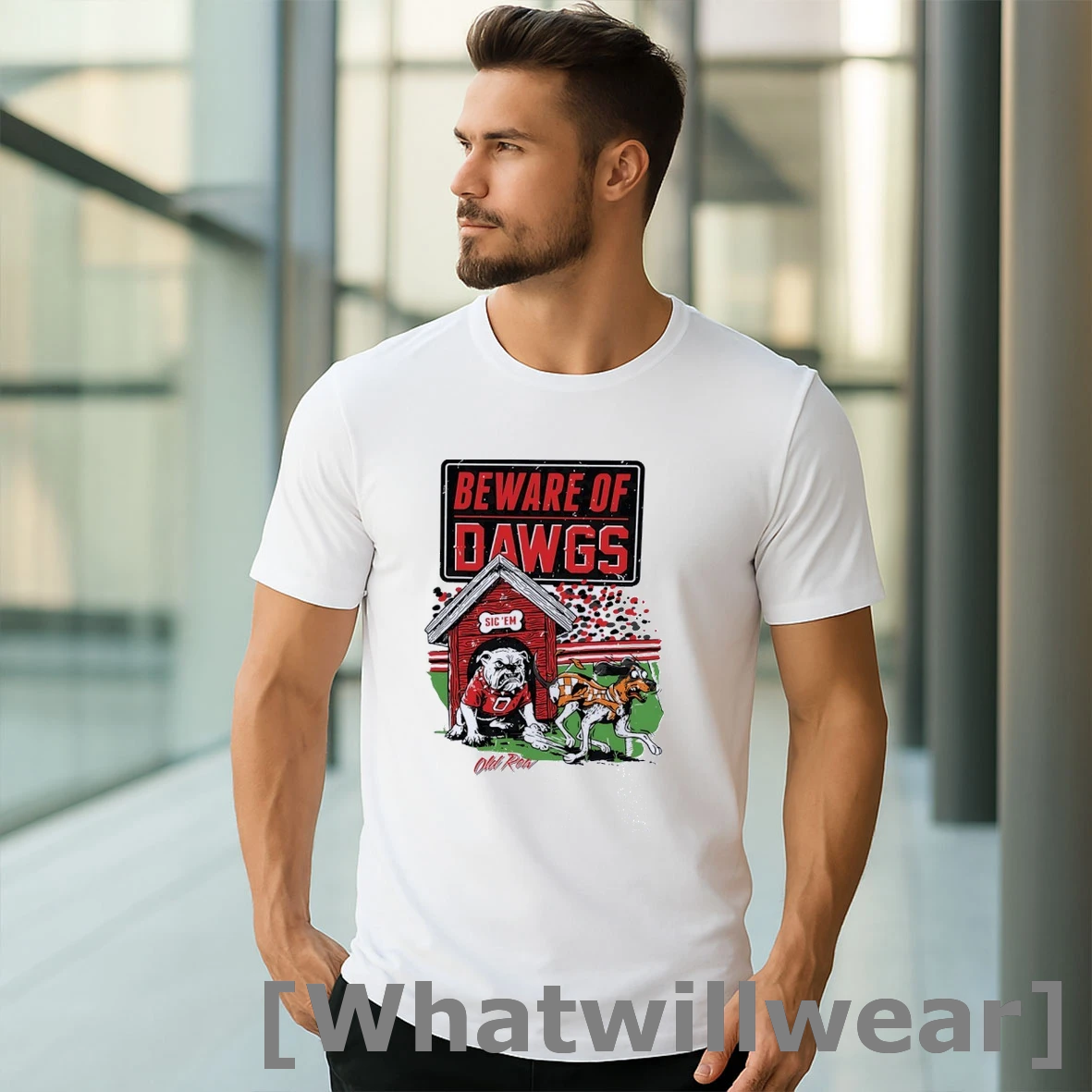 Official Beware Of Dawgs Old Row Sic Em Bulldog Tshirts Sweater