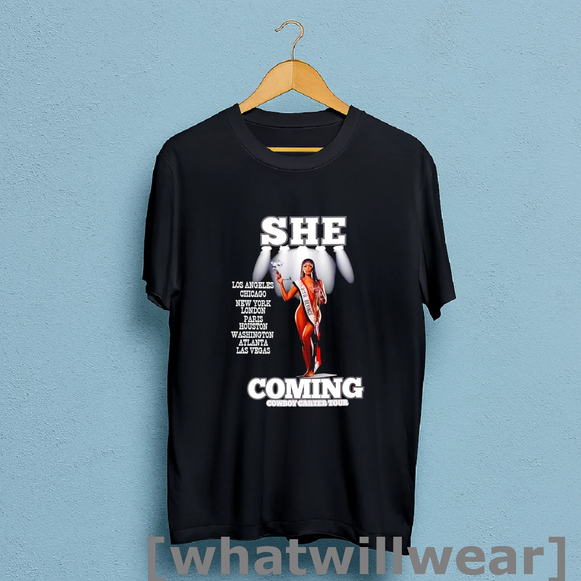 Official Beyonce She Coming Cowboy Carter Tour Washington Dc T Shirt Sweatshirt