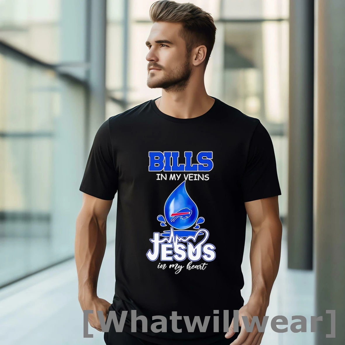 Official Bills In My Veins Jesus In My Heart Drop Blood Tshirts Sweater