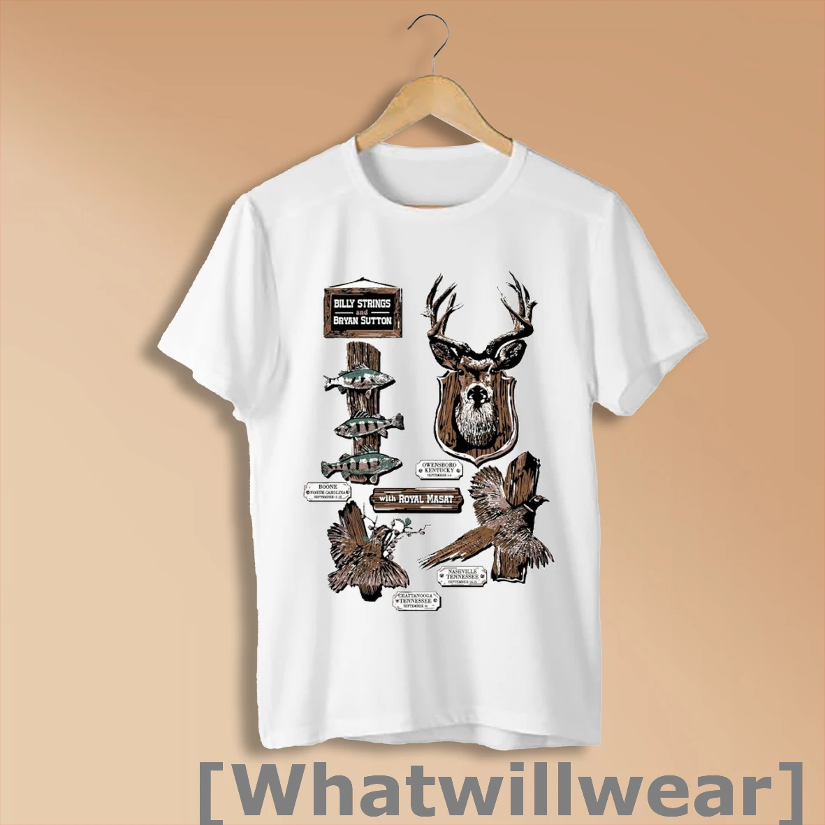 Official Billy Strings And Bryan Sutton Royal Masat Tour September 2025 Taxidermy T Shirts Shirt Shirt Sweatshirt