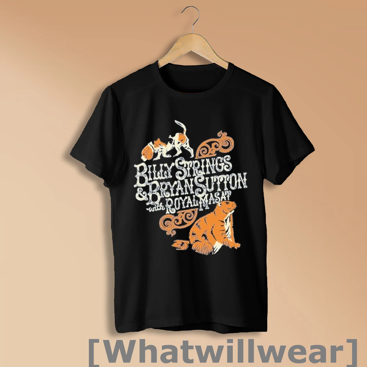 Official Billy Strings And Bryan Sutton With Royal Masat 2025 Tour Groundhog Dog And Squirrel T Shirts Shirt Shirt Sweatshirt