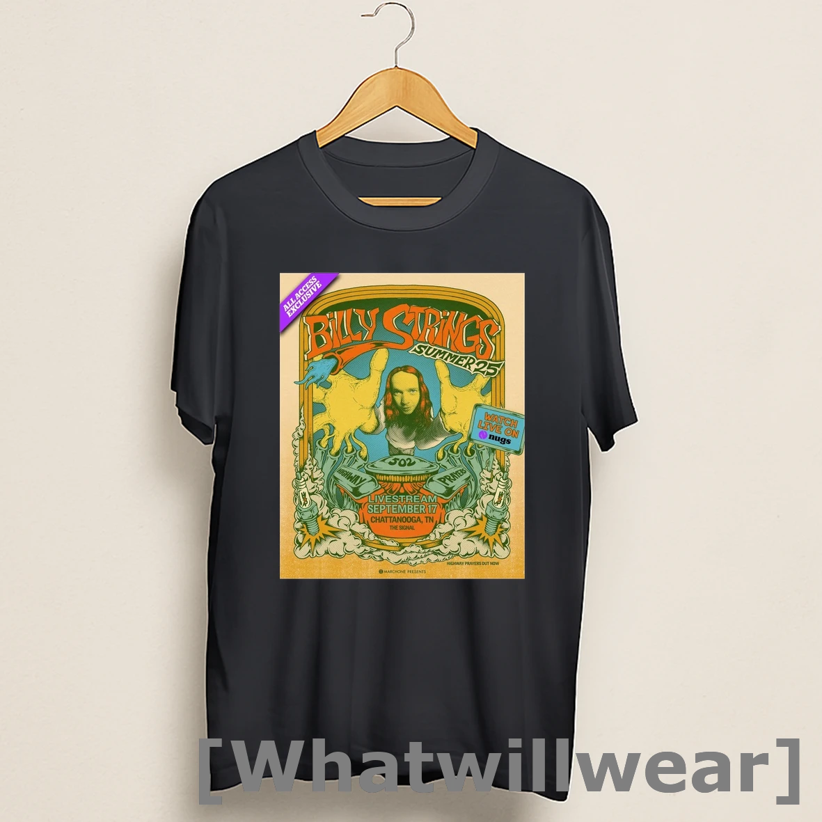 Official Billy Strings Summer 25 September 17 Chattanooga Tn At The Signal Shirts
