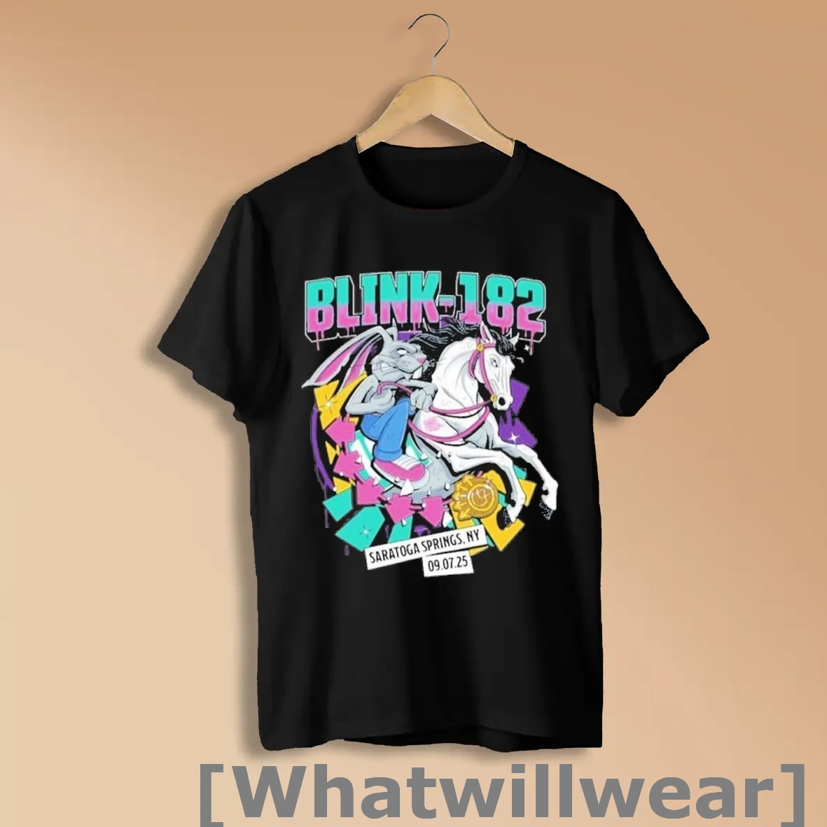 Official Blink 182 Missionary Impossible Tour 2025 Broadview Stage At Spac Saratoga Springs Ny Sept 7 Bunny Shirts