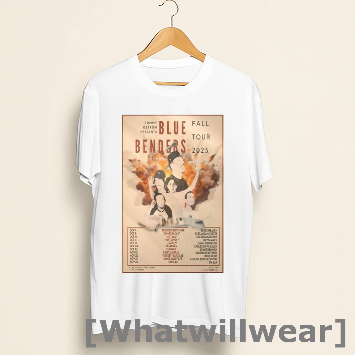 Official Blue Benders Fall Tour 2025 Dates Shirts
