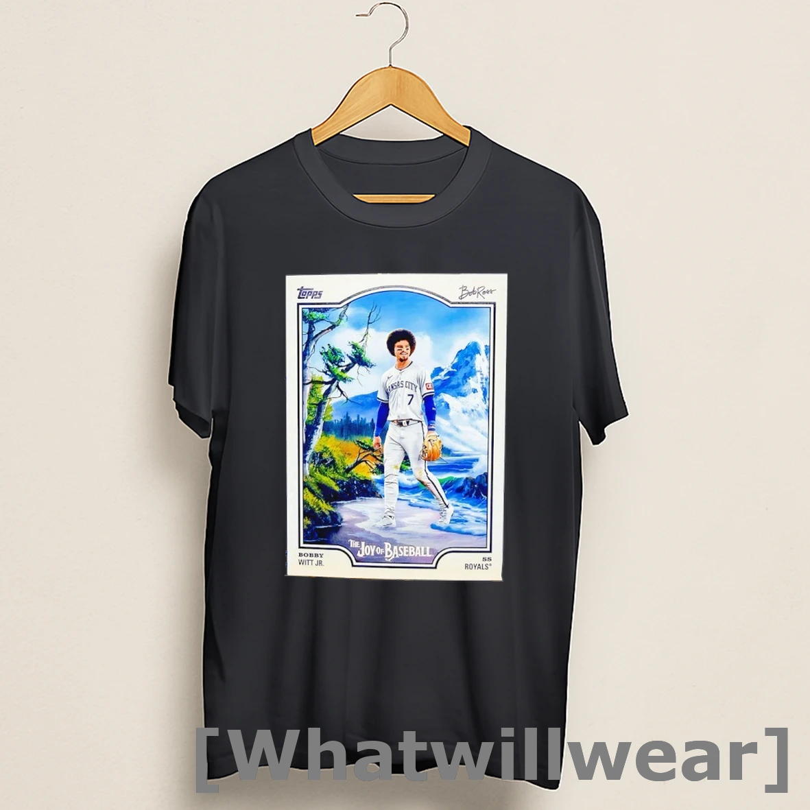 Official Bobby Witt Jr Kansas City Royals The Joy Of Baseball Bob Ross Shirts