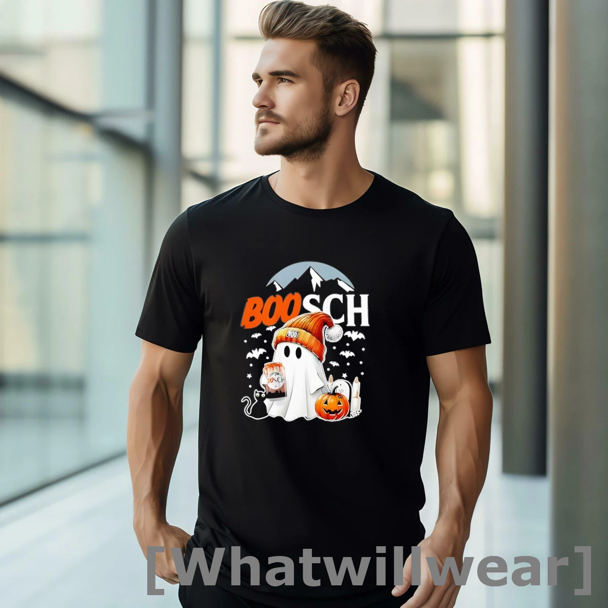 Official Boo Sch Ghost Halloween Beer Funny Drinking Spooky Tshirts Sweater