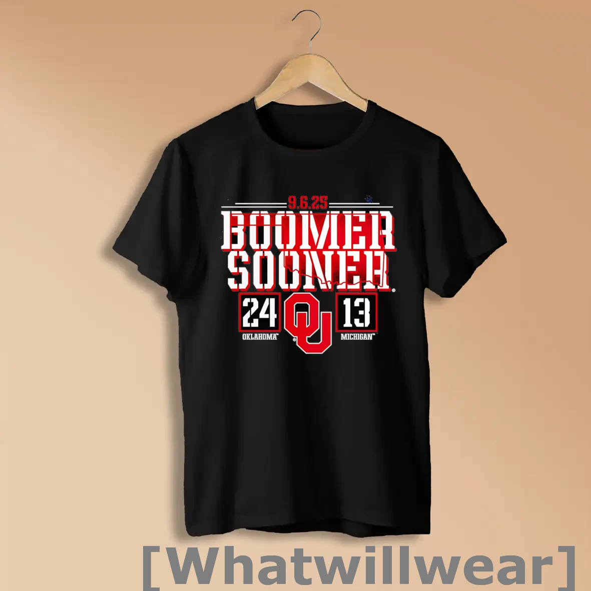 Official Boomer Sooner Oklahoma Sooners Vs Michigan Wolverines 2025 Score Shirts