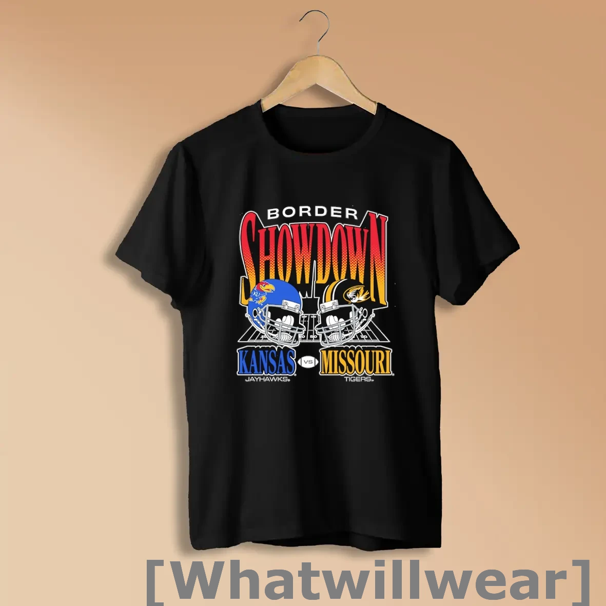 Official Border Showdown Kansas Jayhawks Vs Missouri Tigers Head To Head Helmet Shirts