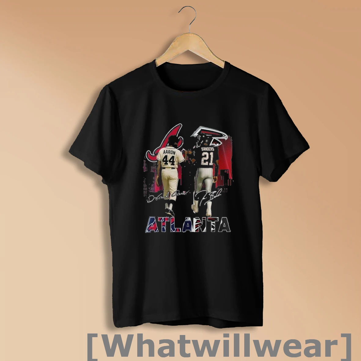 Official Braves Hank Aaron And Falcons Deion Sanders Shirt Sweatshirt