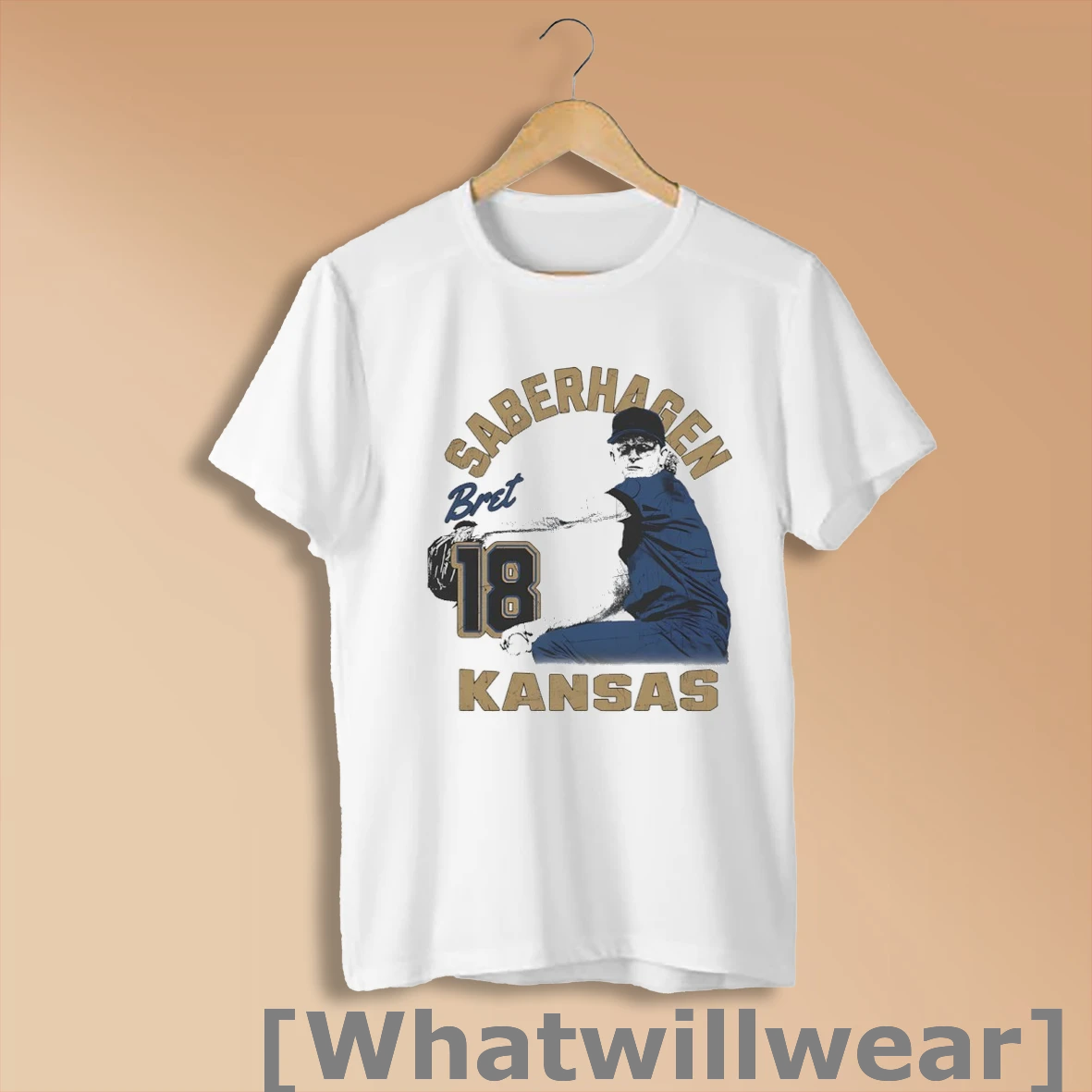 Official Bret Saberhagen 18 Kansas City Royals Player Name And Number Shirt Sweatshirt