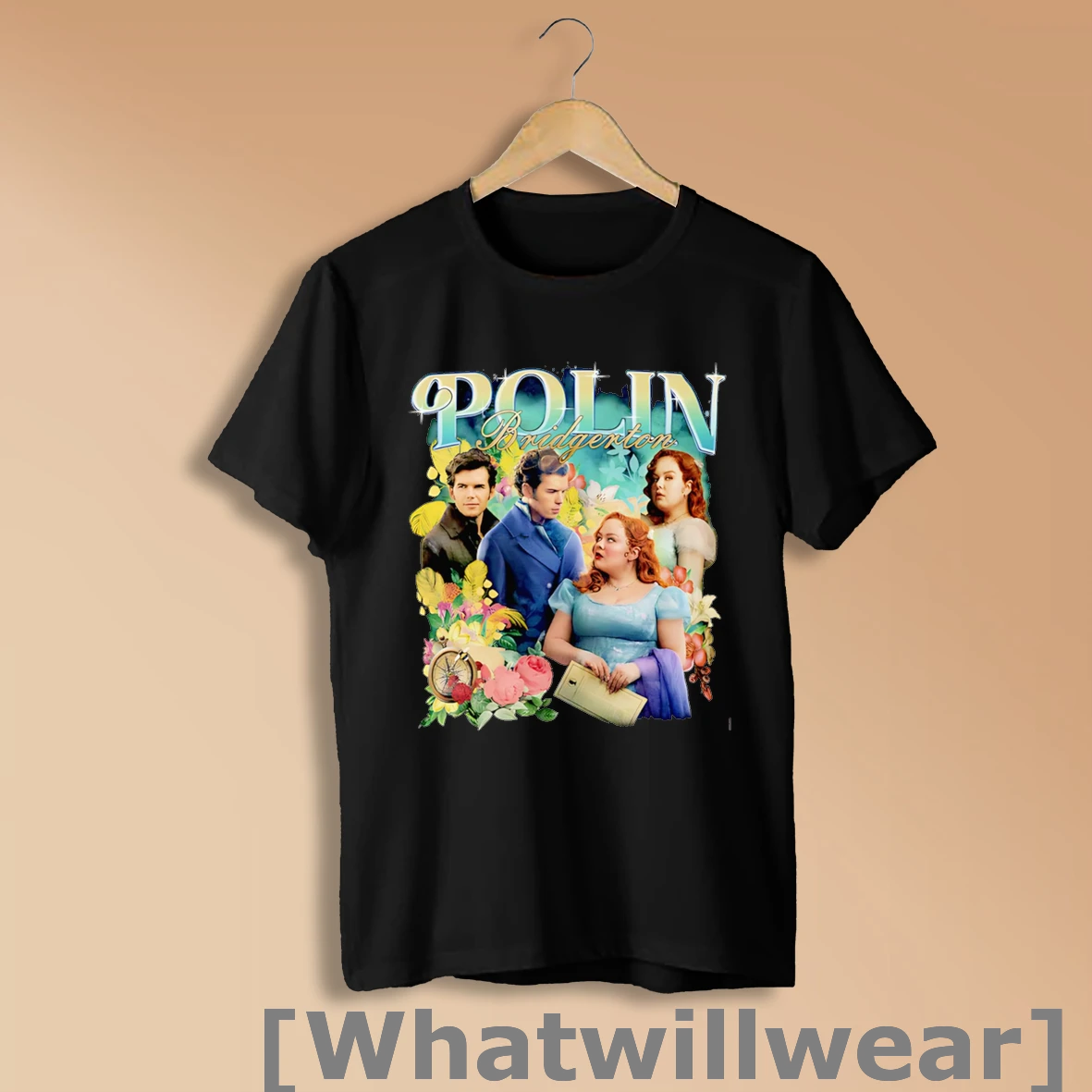 Official Bridgerton Polin Flower Graphic Shirt Sweatshirt