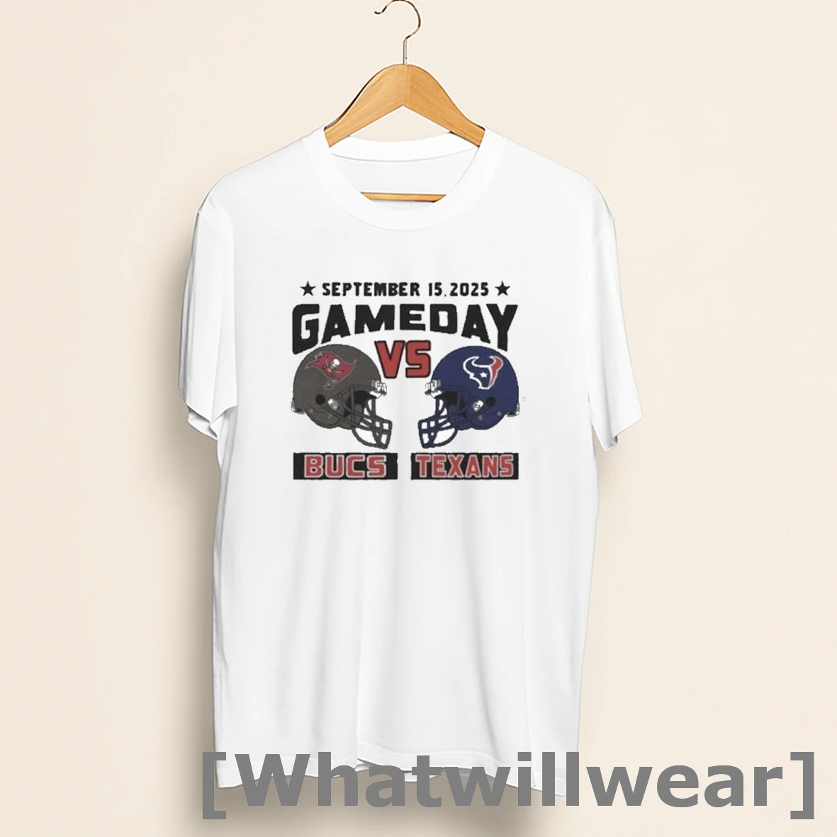 Official Buccaneers Vs Texans Nfl Gameday September 15 2025 Shirts