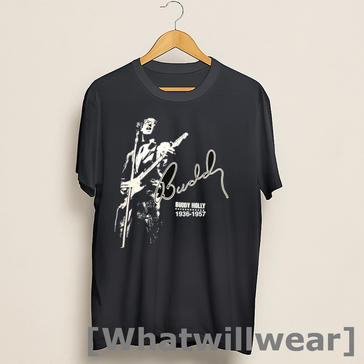 Official Buddy Holly 1936 1957 Signature Vintage Shirts
