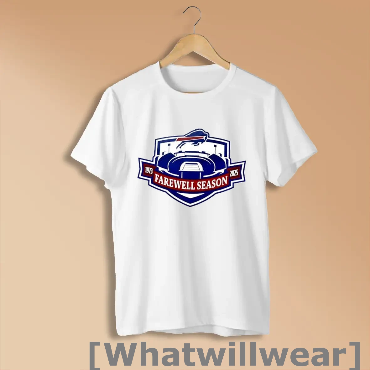 Official Buffalo Bills 1973 2025 Farewell Season Highmark Stadium Shirts