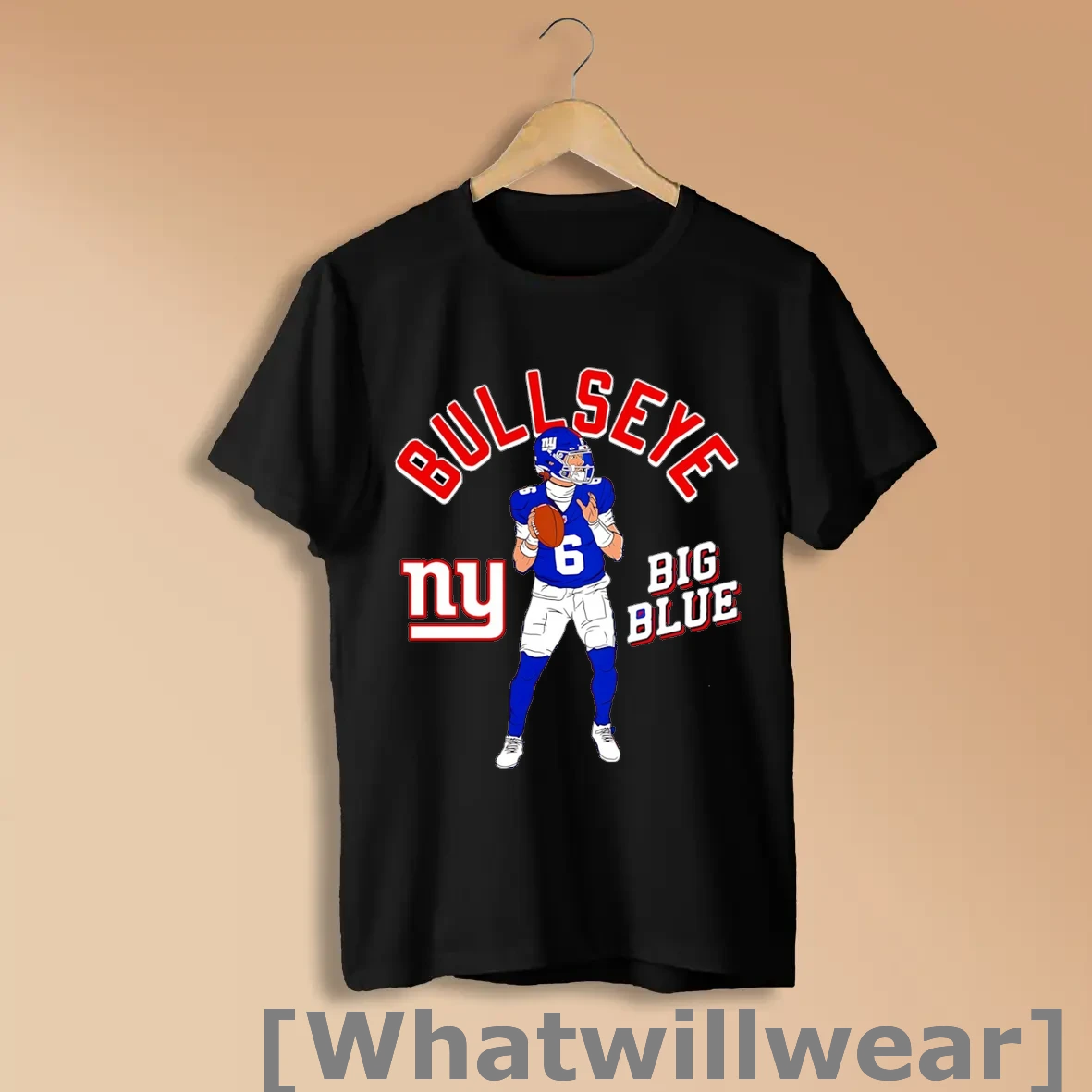 Official Bull Seye Jaxson Dart New York Giants Nfl Big Blue 2025 Shirts