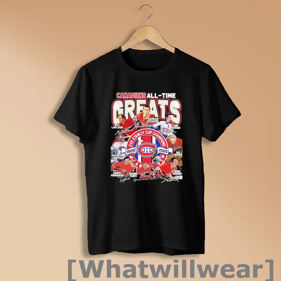 Official Canadiens All Time Greats 24x Stanley Cup Champions Team Player Signature Shirts