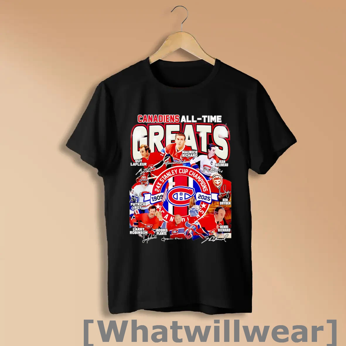Official Canadiens All Time Greats 24x Stanley Cup Champions 1909 2025 Signature Shirts