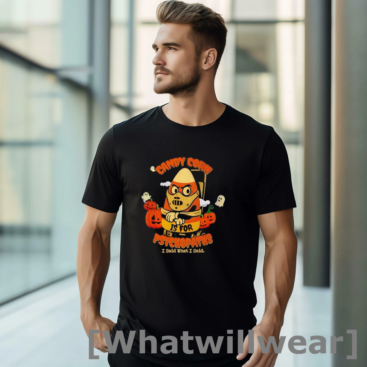 Official Candy Corn Psychopaths I Said What I Said Halloween Tshirts Sweater
