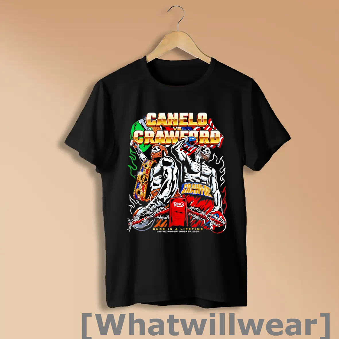 Official Canelo Vs Crawford Warren Lotas Once In A Lifetime Shirts