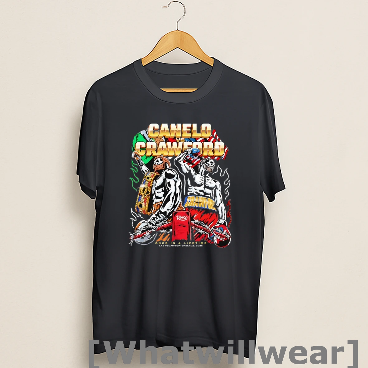 Official Canelo Vs Crawford Once In A Lifetime 2025 Shirts