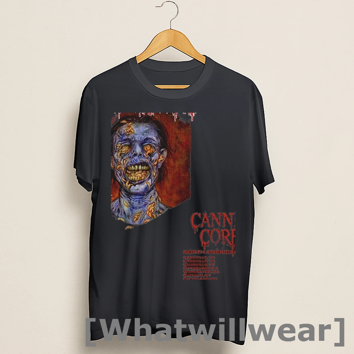 Official Cannibal Corpse North American Skull Maggot 2025 Tour Dates Shirts