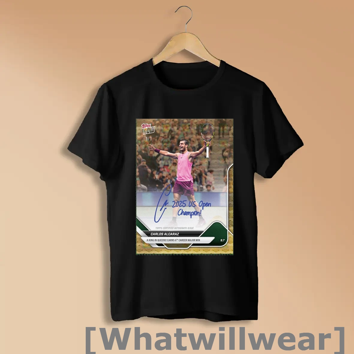 Official Carlos Alcaraz A King In Queen Earns 6th Career Major Win Signature Us Open Champions Signature Shirts
