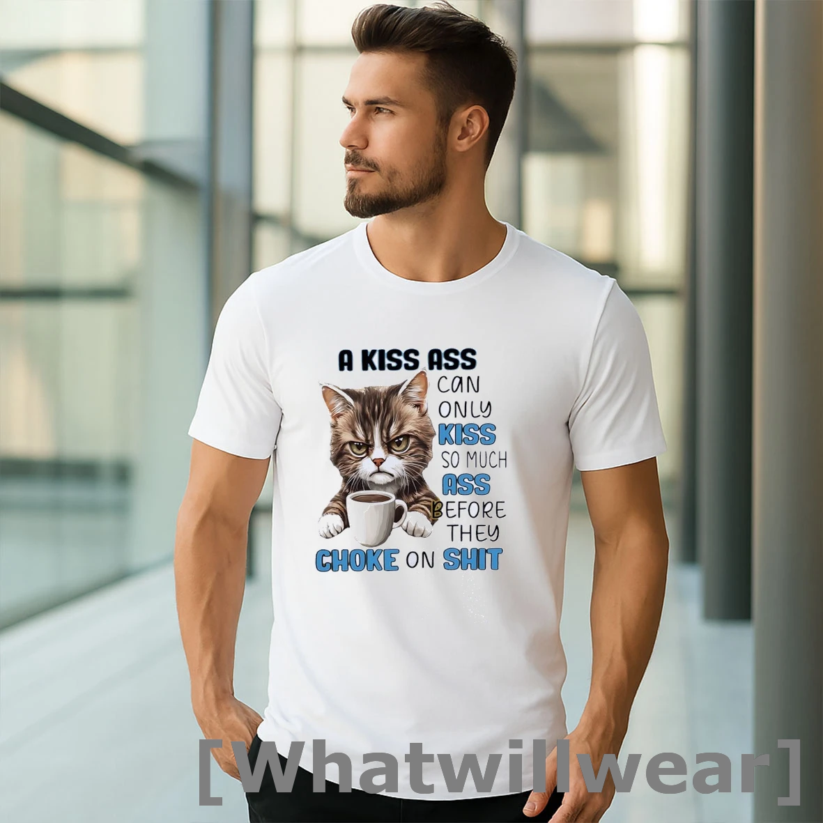Official Cat A Kiss Ass Can Only Kiss So Much Ass Before They Choke On Shit Tshirts Sweater