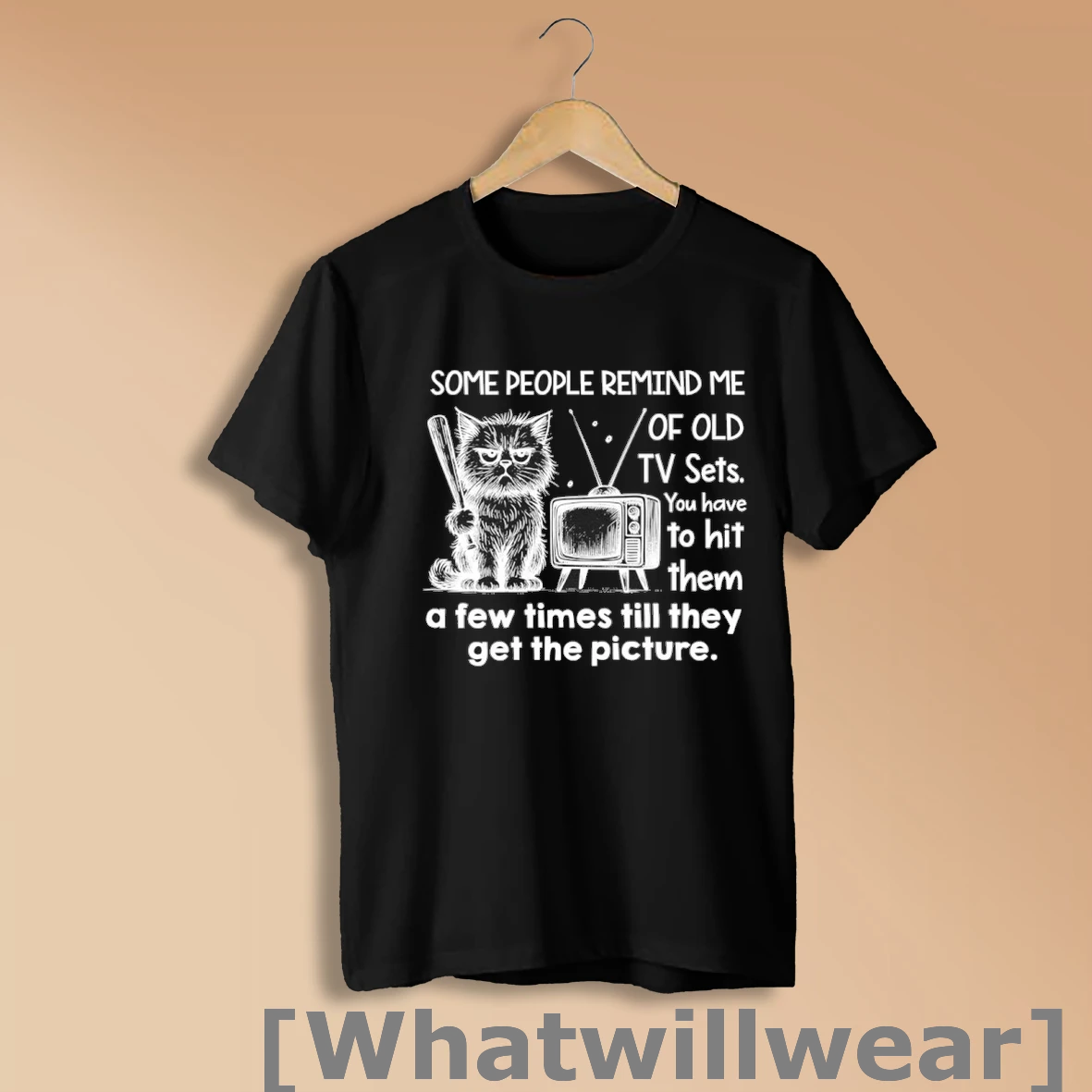 Official Cat Some People Remind Me Of Old Tv Sets Shirt Sweatshirt