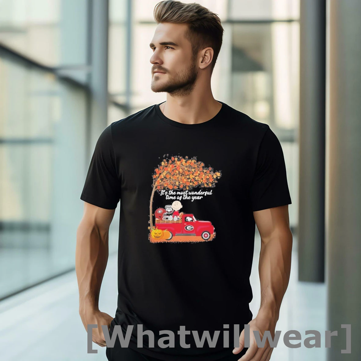 Official Charlie Brown And Snoopy Georgia Bulldogs Its The Most Wonderful Time Of The Year Tshirts Sweater