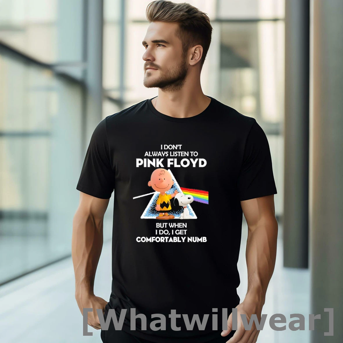 Official Charlie Brown And Snoopy I Dont Always Listen To Pink Floyd But When I Do I Get Comfortably Numb Tshirts Sweater