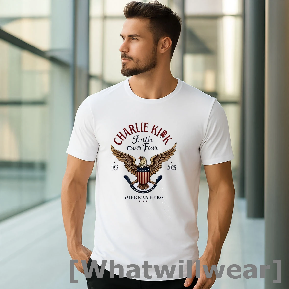Official Charlie Kick Faith Over Fear American Hero Tshirts Sweater