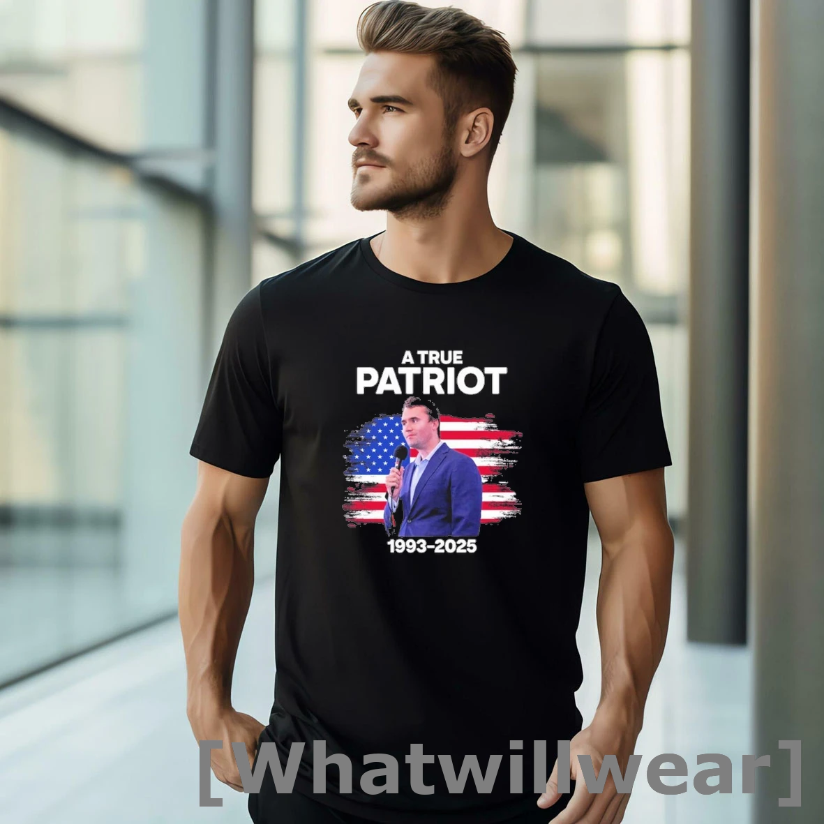 Official Charlie Kirk 1993 2025 A True Patriot America Flag Shirts