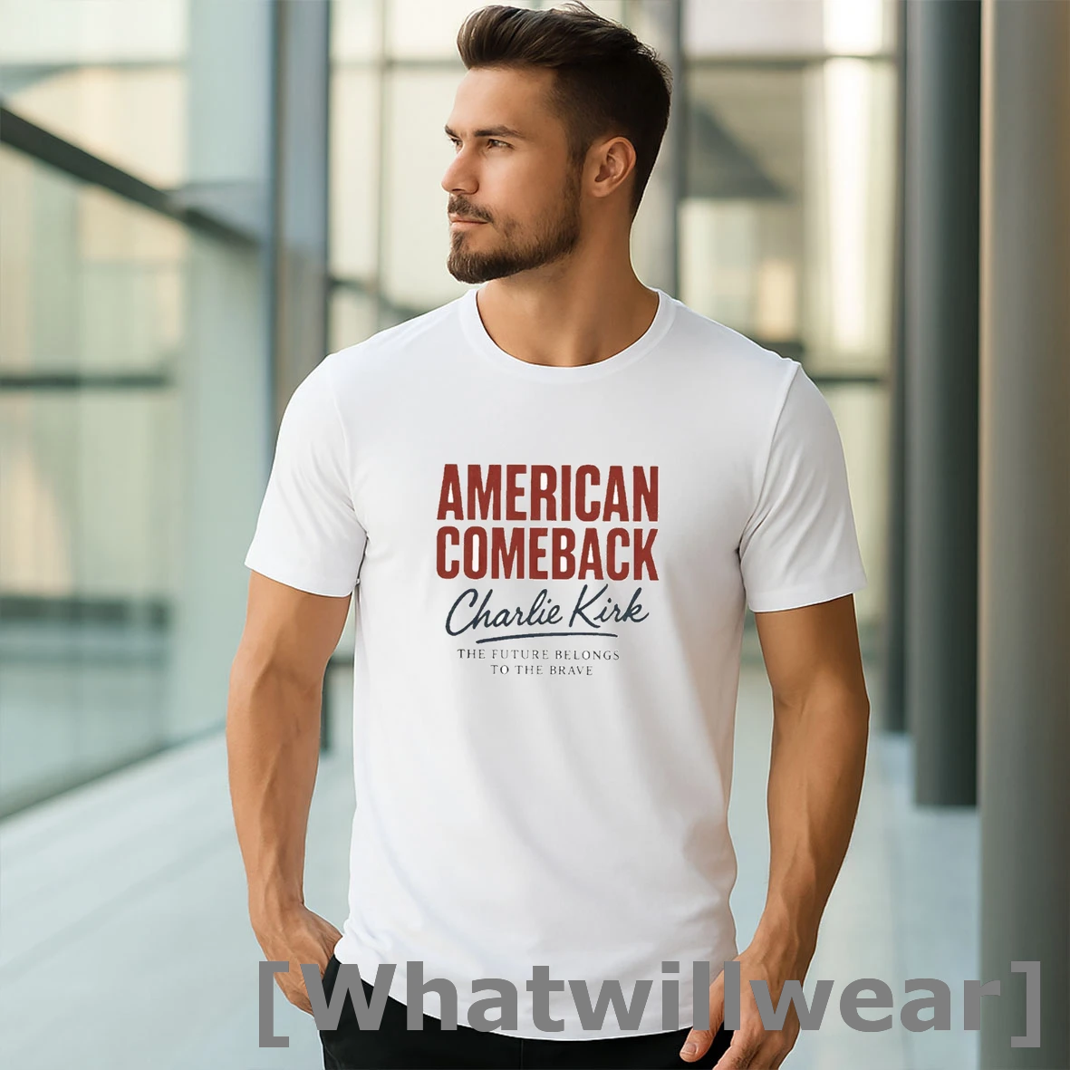 Official Charlie Kirk American Comeback The Future Belongs To The Brave Tshirts Sweater