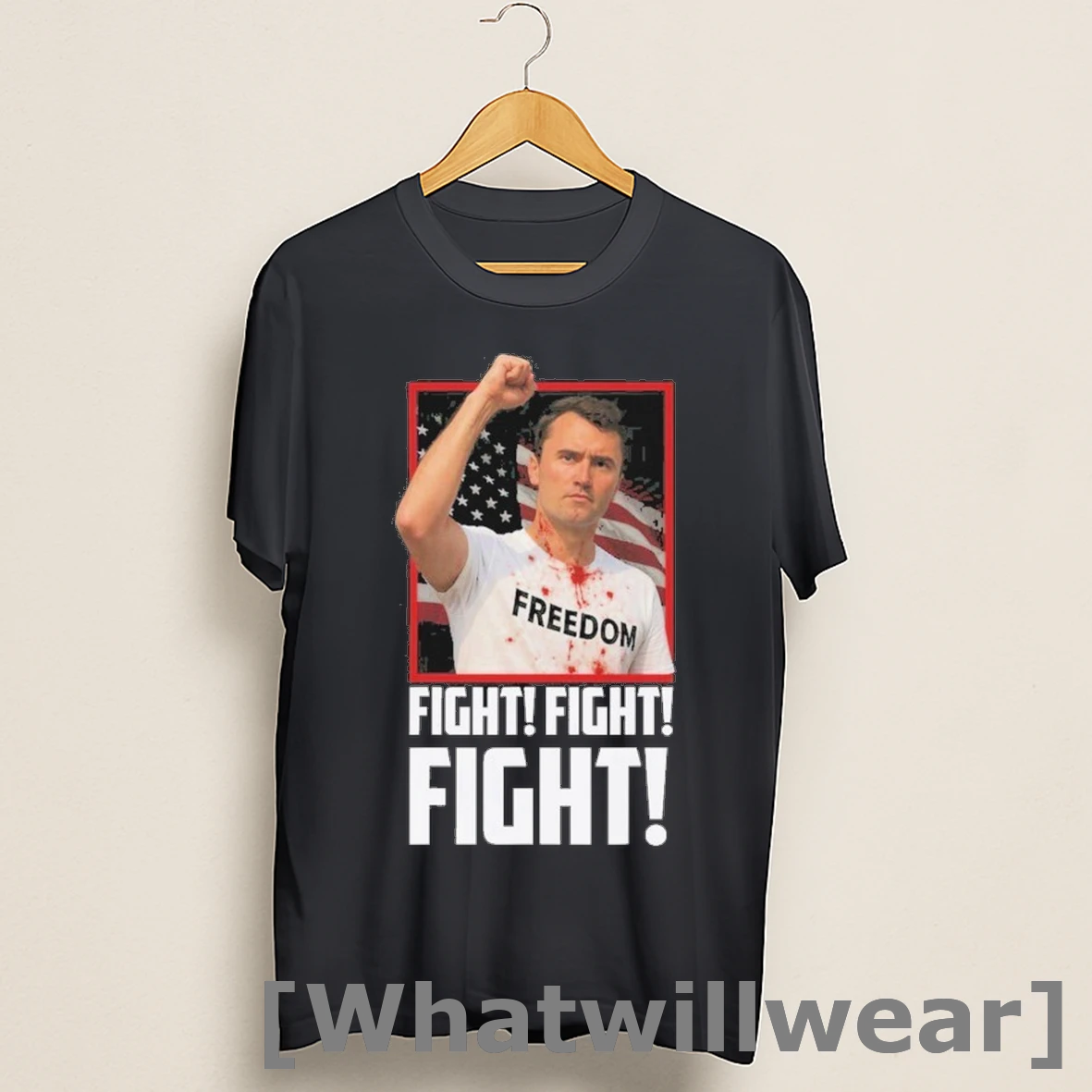 Official Charlie Kirk Freedom Fight Fight Fight American Flag Shirts