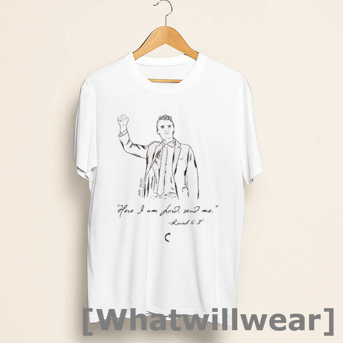 Official Charlie Kirk Here I Am Lord Send Me Painting Shirts