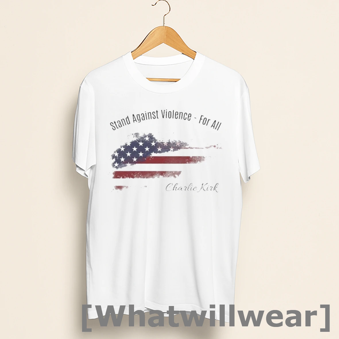 Official Charlie Kirk Stand Against Violence For All American Flag Shirts