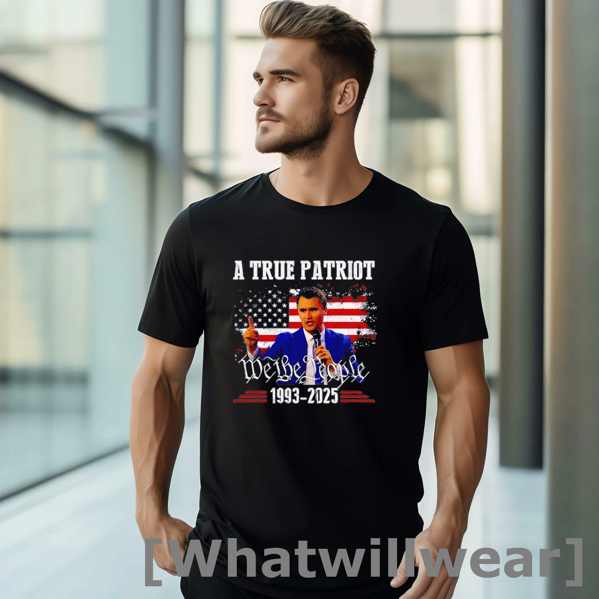 Official Charlie Kirk True Patriot 1993 2025 Rip Memorial American Flag Tshirts Sweater