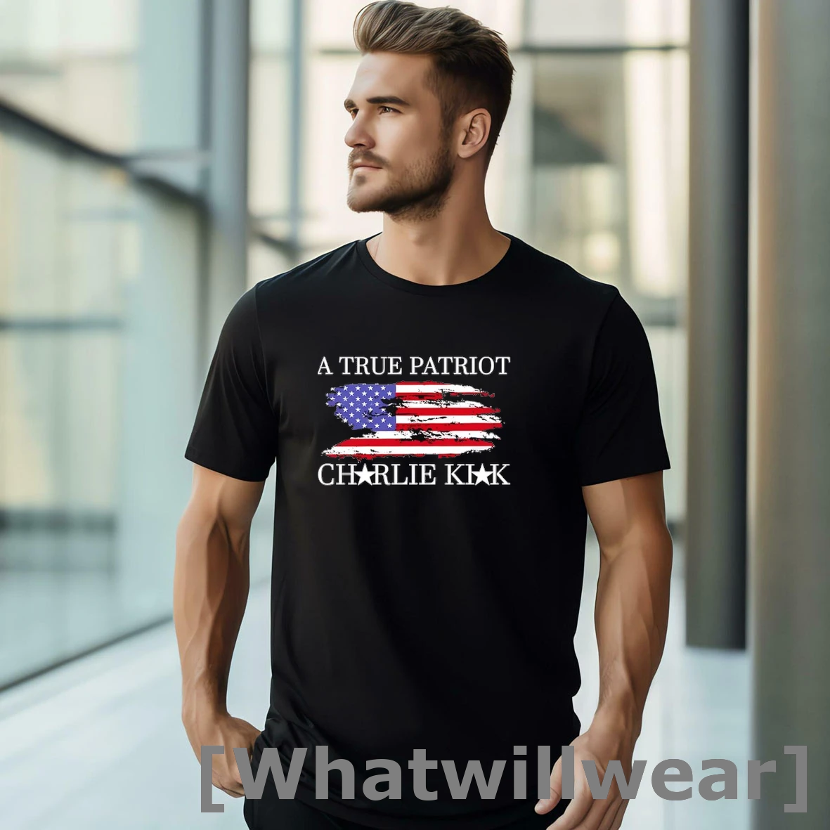 Official Charlie Kirk Usa Flag A True Patriot Tshirts Sweater