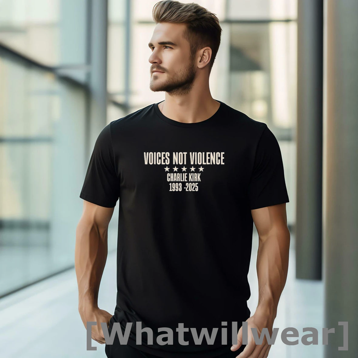 Official Charlie Kirk Voices Not Violence Tshirts Sweater